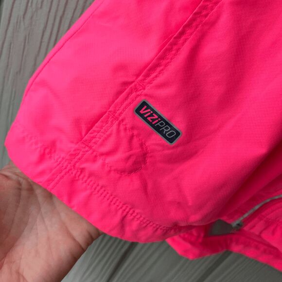 Saucony ViZiPRO Running Vest Neon Pink Reflective Windbreaker Sz M - Picture 12 of 13